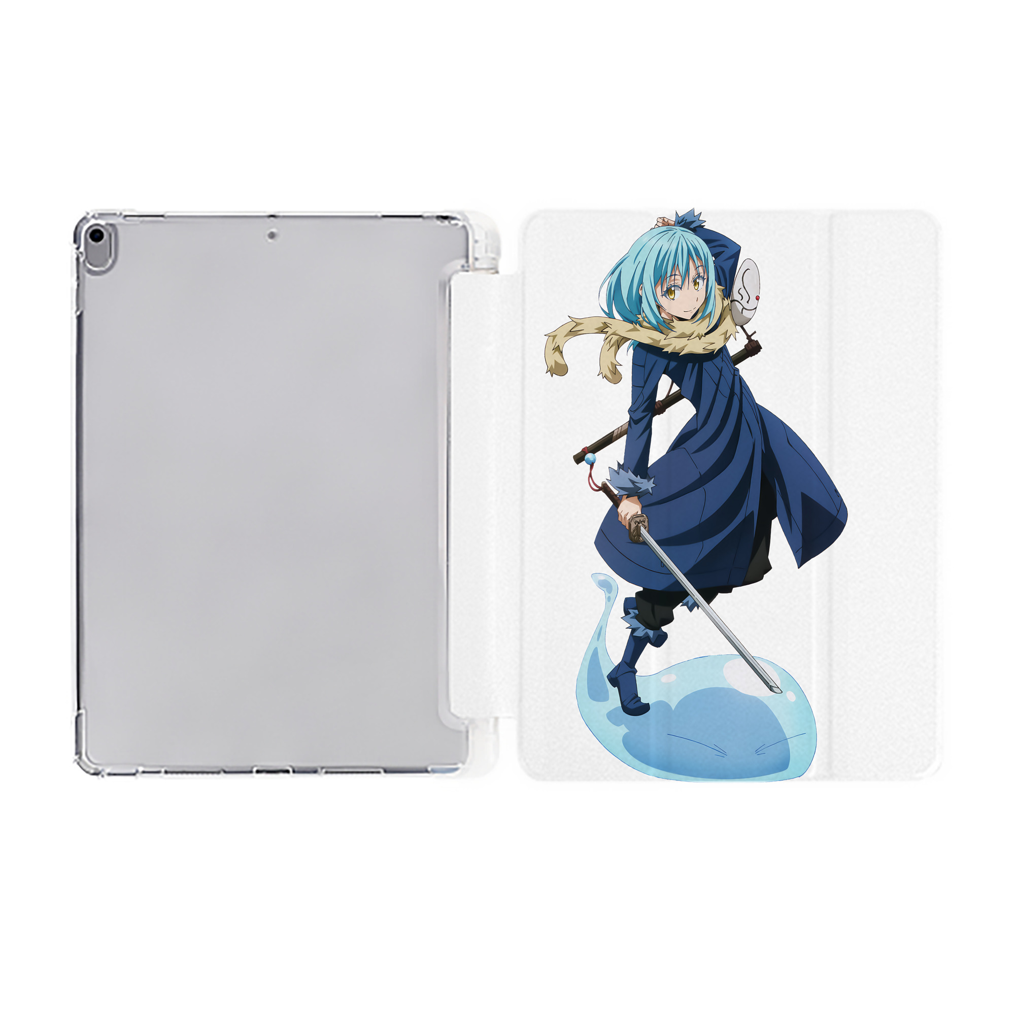 （画像用） 転スラ Regarding Reincarnated to Slime IPad ケース ペン収納付き 三つ折りスタンド PUレザー×シリコン 対応機種9.5/10.5/10.9インチ